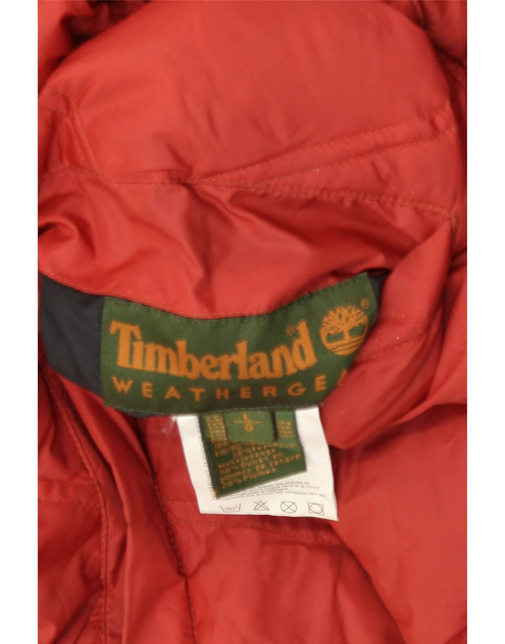 Giacca imbottita reversibile da uomo Timberland UK 40 Large Orange Nylon