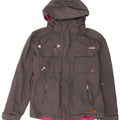 Giacca a vento con cappuccio da donna ANIMAL UK 8 Small Grigio Poliammide