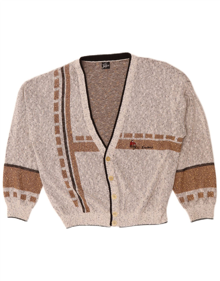 Maglione cardigan da uomo Maria Jose XL grigio color block