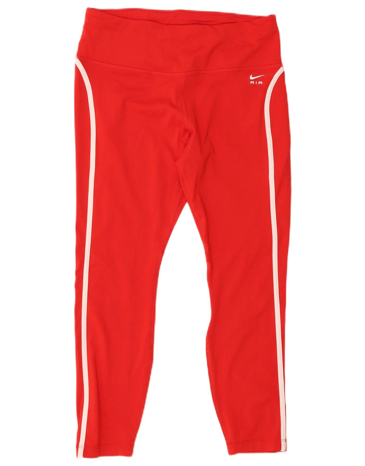 Leggings crop NIKE Dri Fit Graphic Crop da donna UK 14 Large Rosso