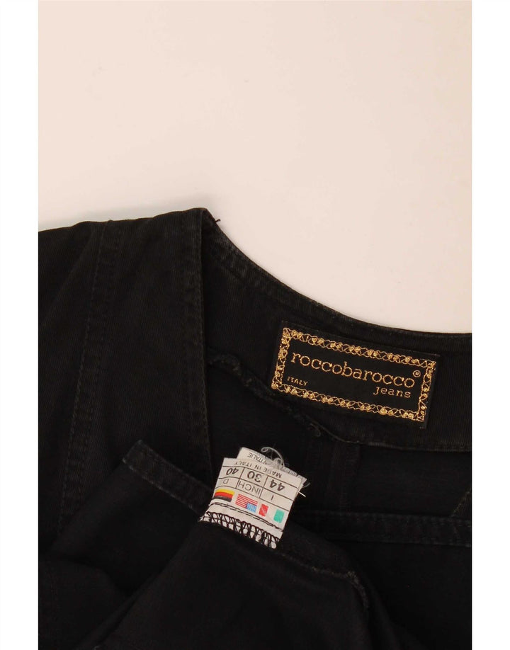 Abito Denim Senza Maniche Donna Roccobarocco IT 44 Cotone Nero Medio