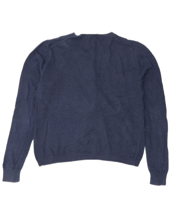 Crew Clothing Maglione cardigan da donna UK 10 Piccolo cotone blu navy