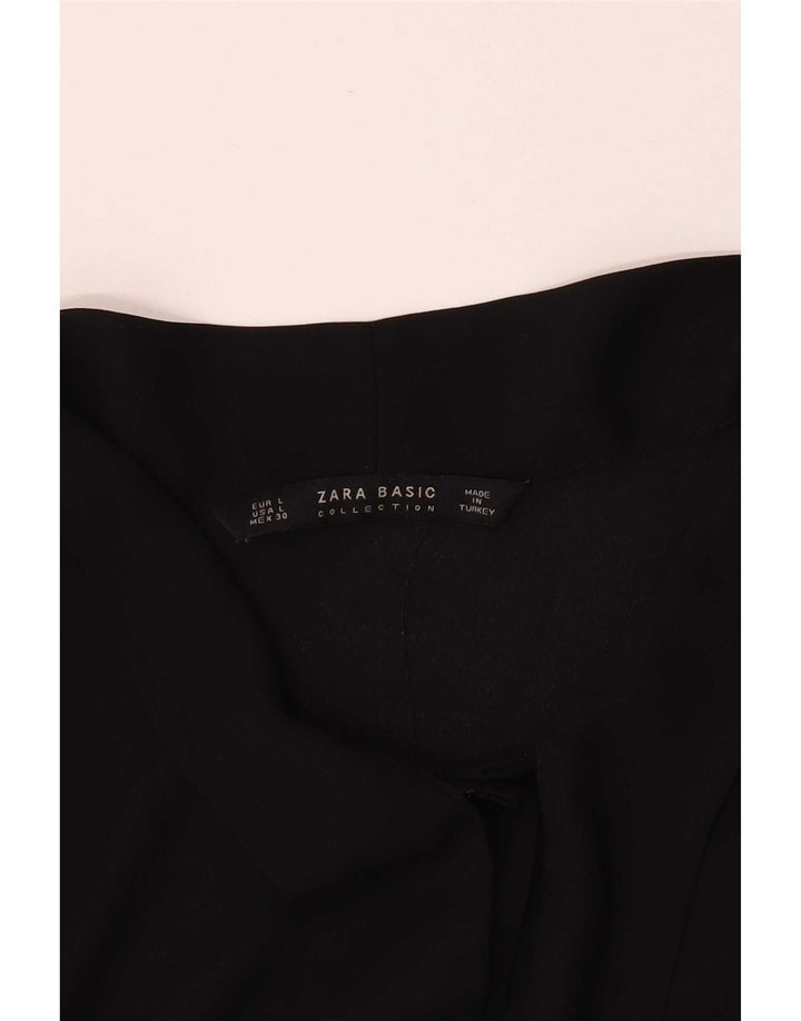 Top Zara da donna con allacciatura sul davanti, camicetta UK 14 grande nera