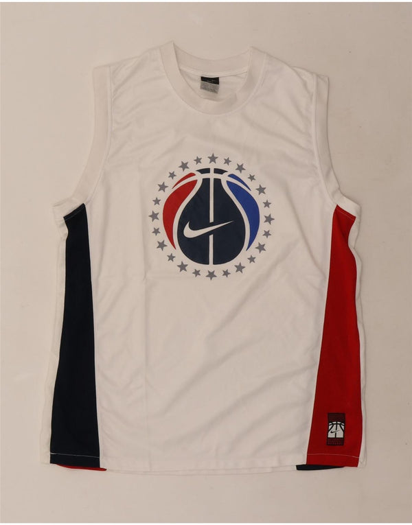Nike Mens Graphic Vest Top Medium White Colourblock Polyester