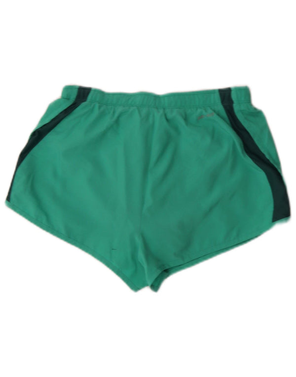 Pantaloncini sportivi Nike da donna Dri Fit UK 6 XS poliestere color block verde