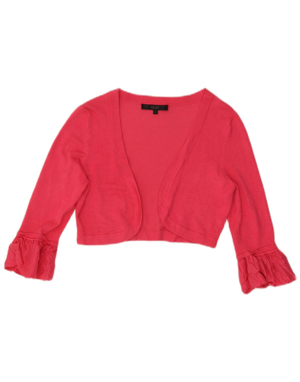 Maglione cardigan bolero da donna Coast con maniche a 3/4 UK 12 Viscosa rosa medio
