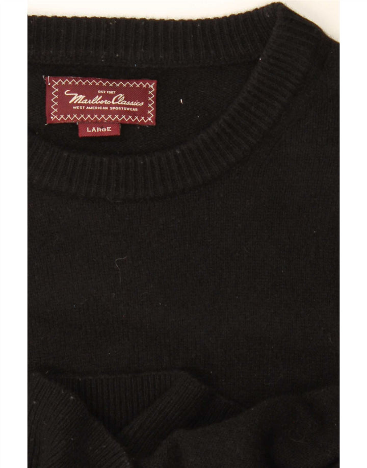 Maglione maglione girocollo da donna Marlboro Classics grande nero