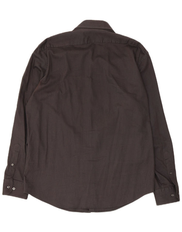 Camicia da uomo vestibilità regolare Hugo Boss taglia 43 17 XL cotone grigio