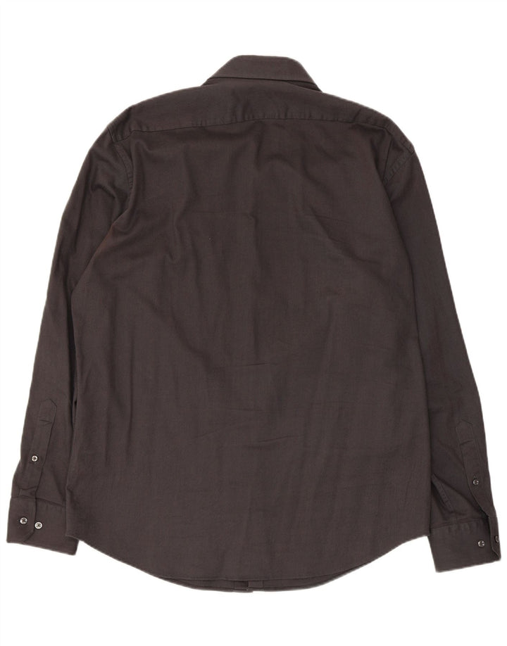 Camicia da uomo vestibilità regolare Hugo Boss taglia 43 17 XL cotone grigio