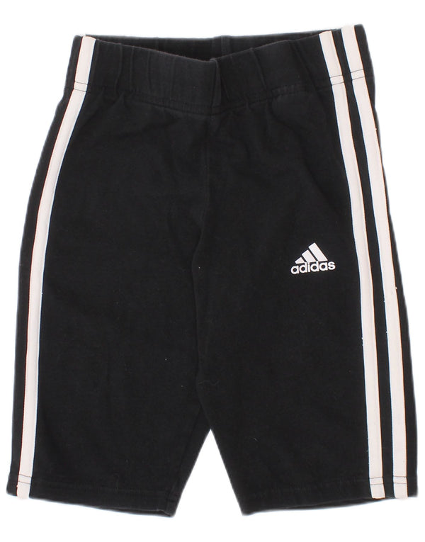 Pantaloncini sportivi Adidas da ragazza Bermuda 9-10 anni in cotone nero