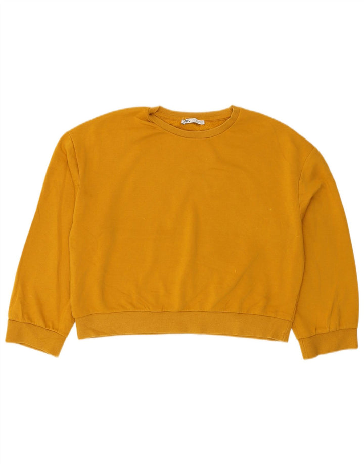 Felpa oversize da donna Zara UK 10 piccola gialla
