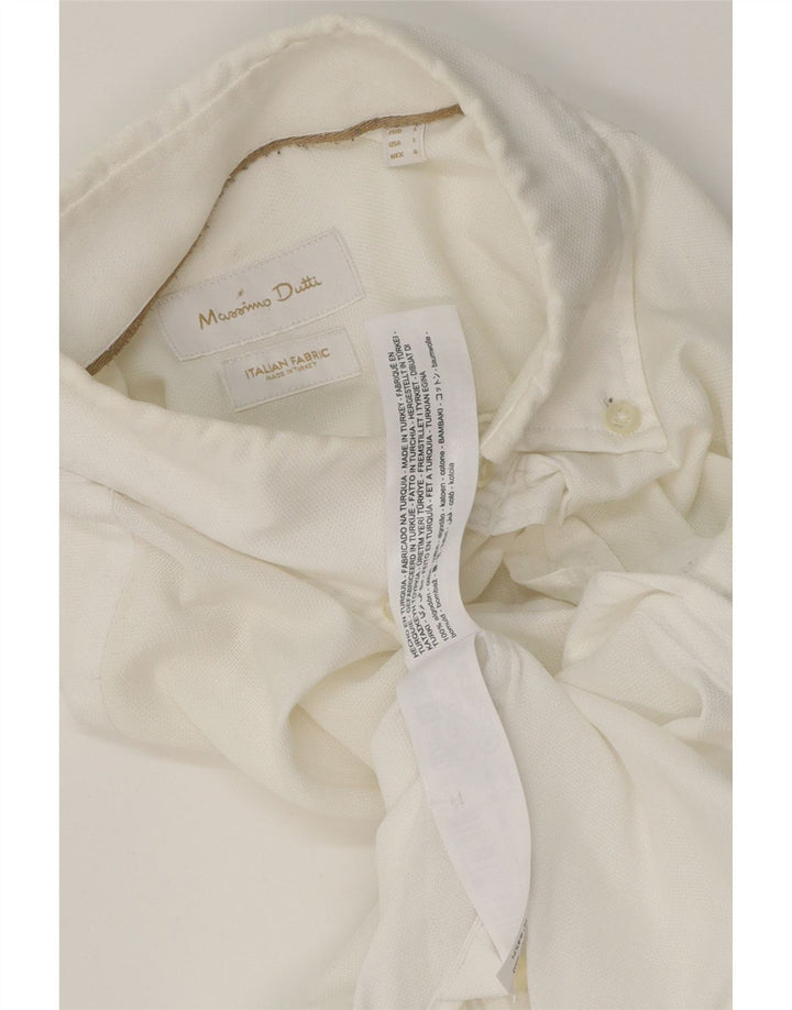 Camicia Uomo Massimo Dutti Large Cotone Bianco