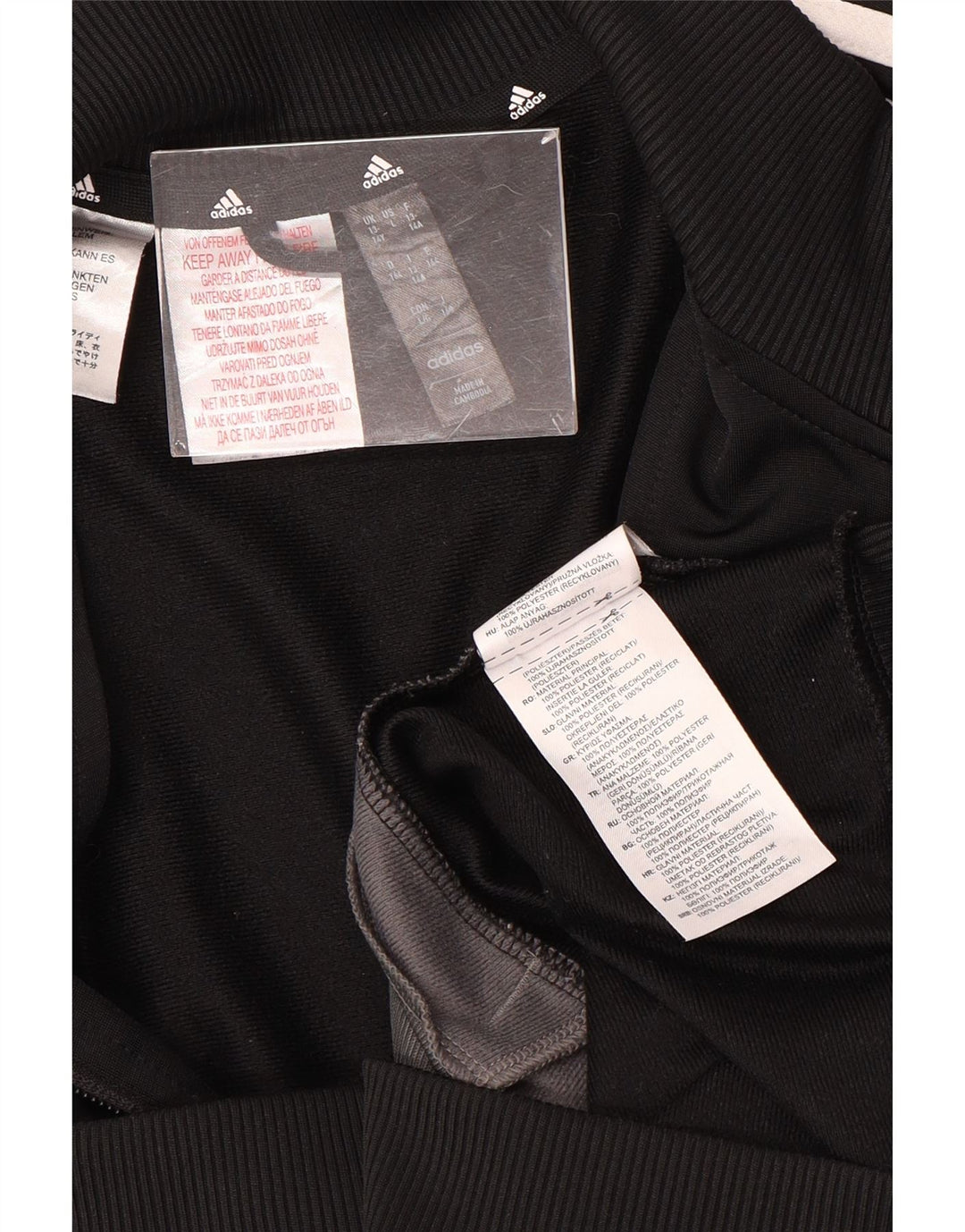 Giacca da tuta ADIDAS Aeroready per ragazzi 13-14 anni Colorblock nera