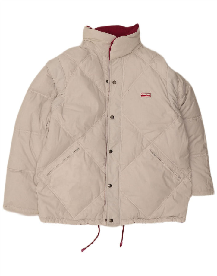 Giacca imbottita ampia reversibile da uomo Diadora UK 38 poliestere rosa medio