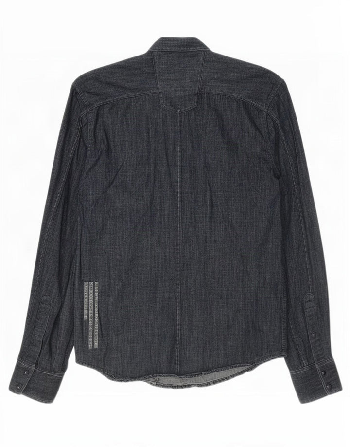 Camicia di jeans da uomo Jack & Jones piccola in cotone blu navy