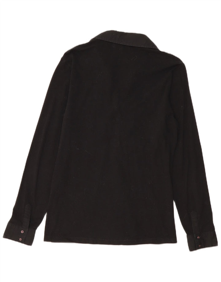 Polo da donna a maniche lunghe MARINA MILITARE UK 18 XL cotone nero