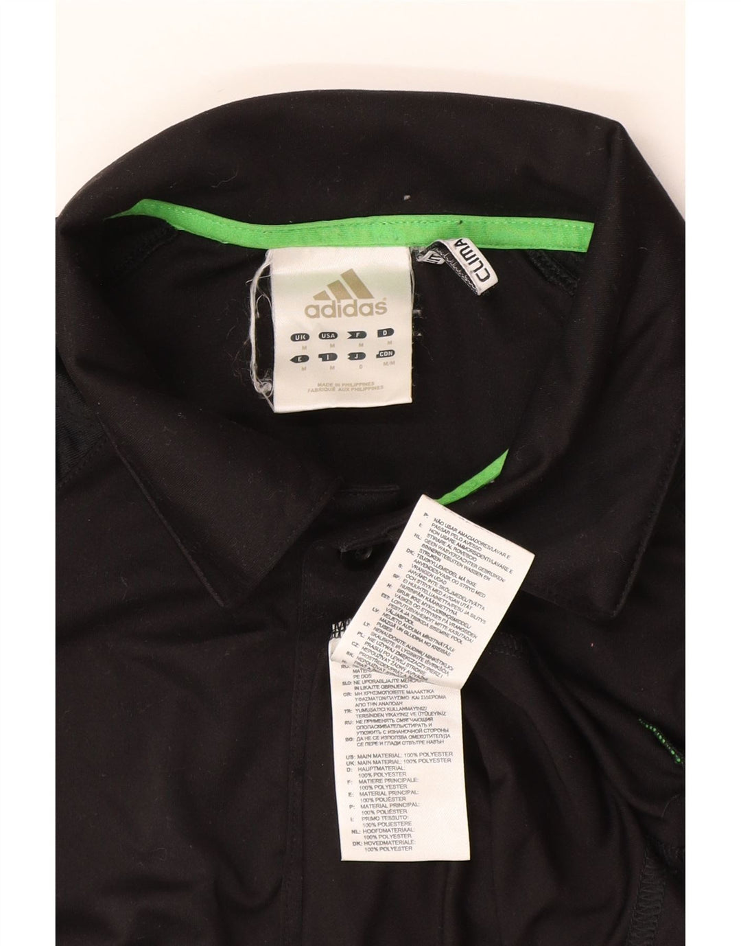 Polo Adidas Climalite da uomo media in poliestere nero