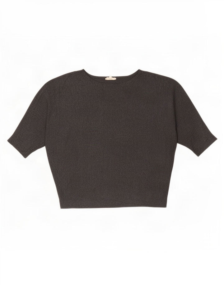 Top camicetta da donna Phase Eight UK 16 grande viscosa grigia