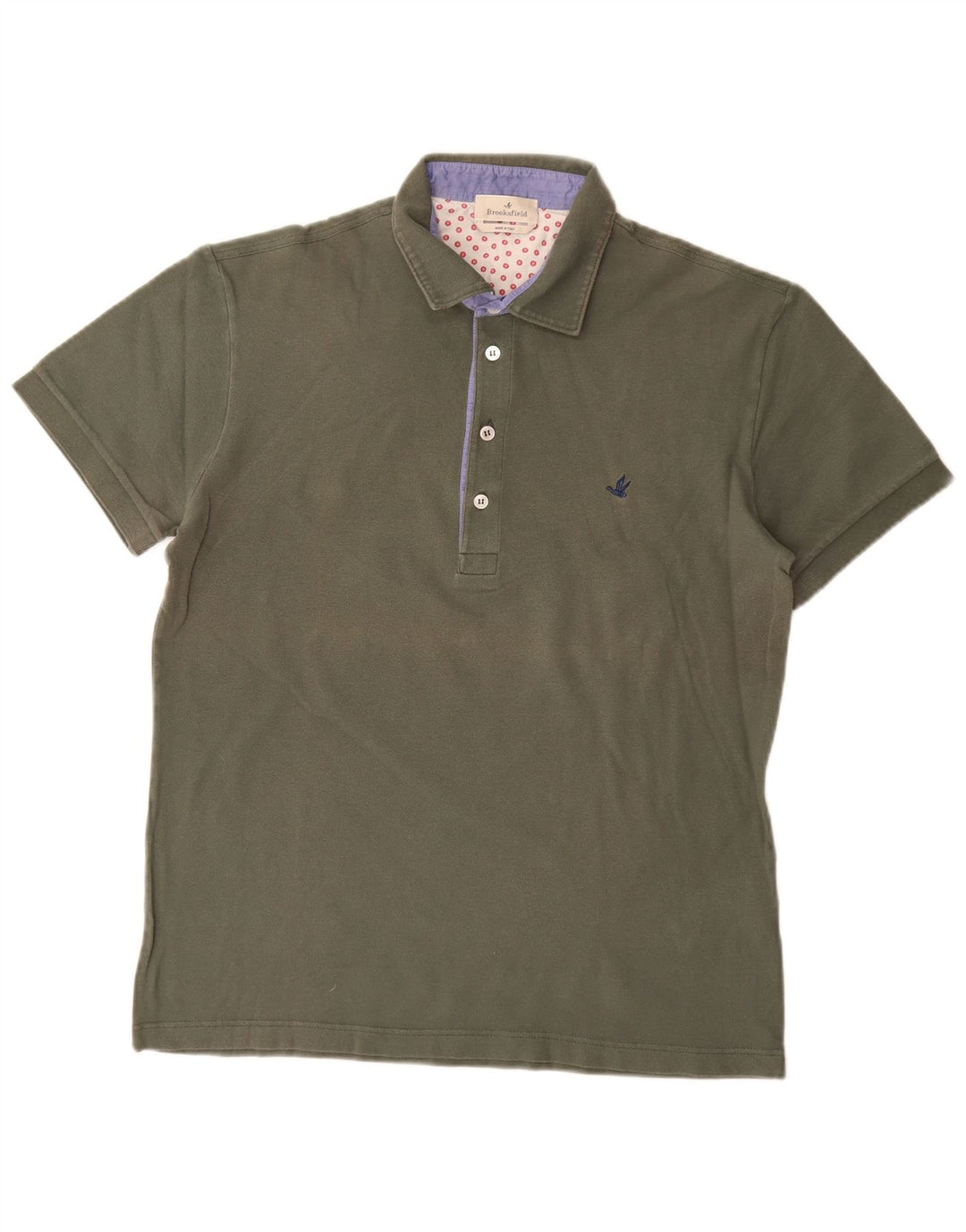 Brooksfield Polo da Uomo IT 52 Large Khaki Cotone