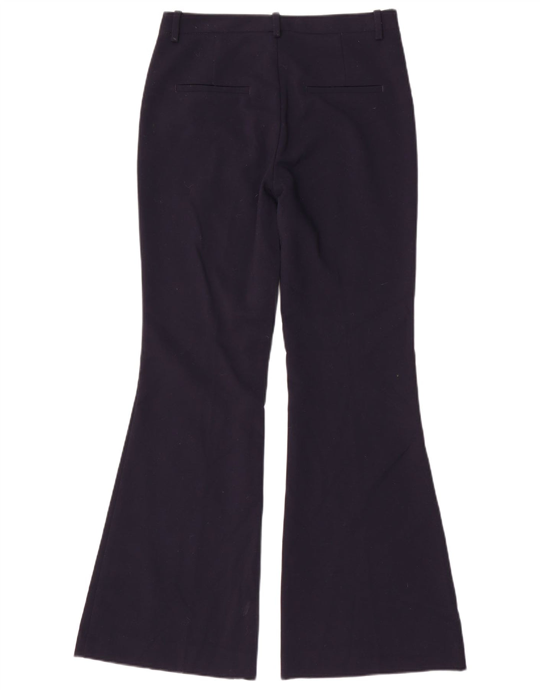 Pantaloni casual svasati da donna Zara piccoli W26 L31 poliestere blu navy