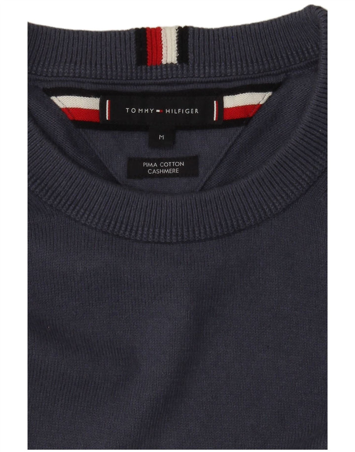 Maglione maglione girocollo da uomo Tommy Hilfiger cotone blu medio