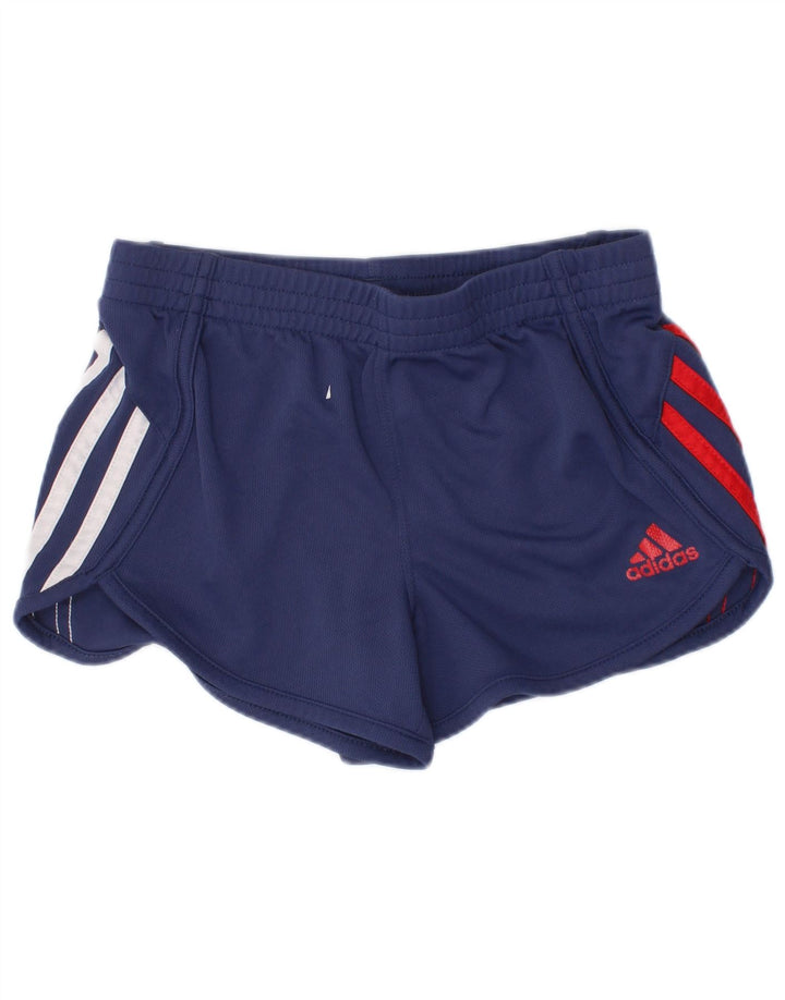 Pantaloncini sportivi Adidas per ragazze 4-5 anni in poliestere blu navy