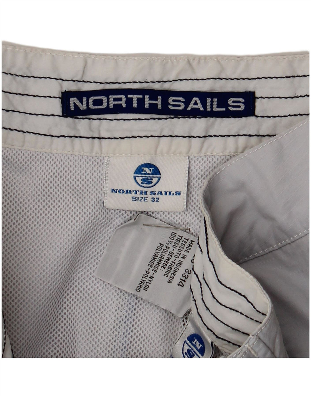 Pantaloncini da bagno grafici da uomo North Sails in nylon grigio medio