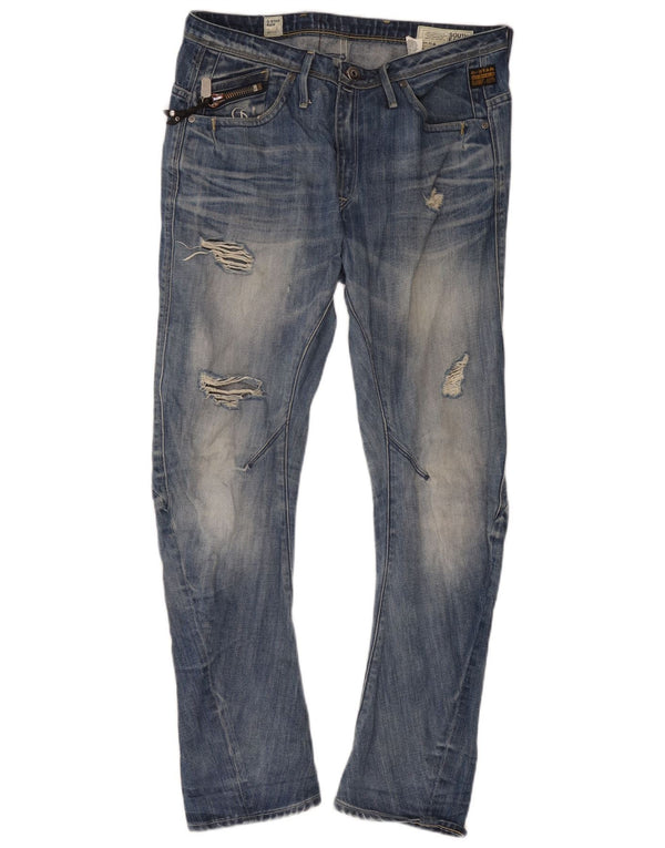 Jeans slim invecchiati da uomo G-Star W29 L32 cotone blu