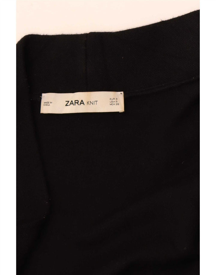 Maglione cardigan aperto a linea lunga da donna Zara UK 10 piccolo nero
