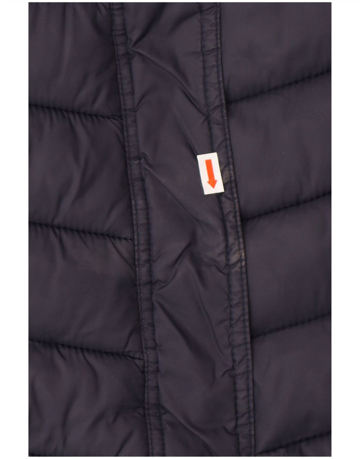 Cappotto imbottito con cappuccio da donna SUPERDRY UK 14 nylon blu navy medio