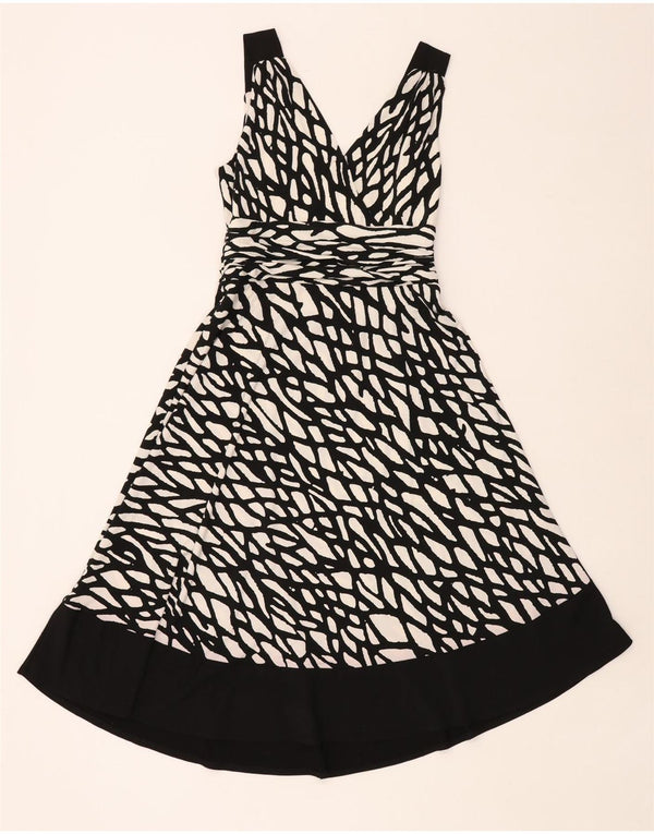 Abito a trapezio da donna con motivo astratto Principles UK 12 medio nero