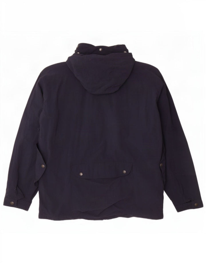 Giacca da uomo con cappuccio Trussardi UK 42 XL Blu Navy