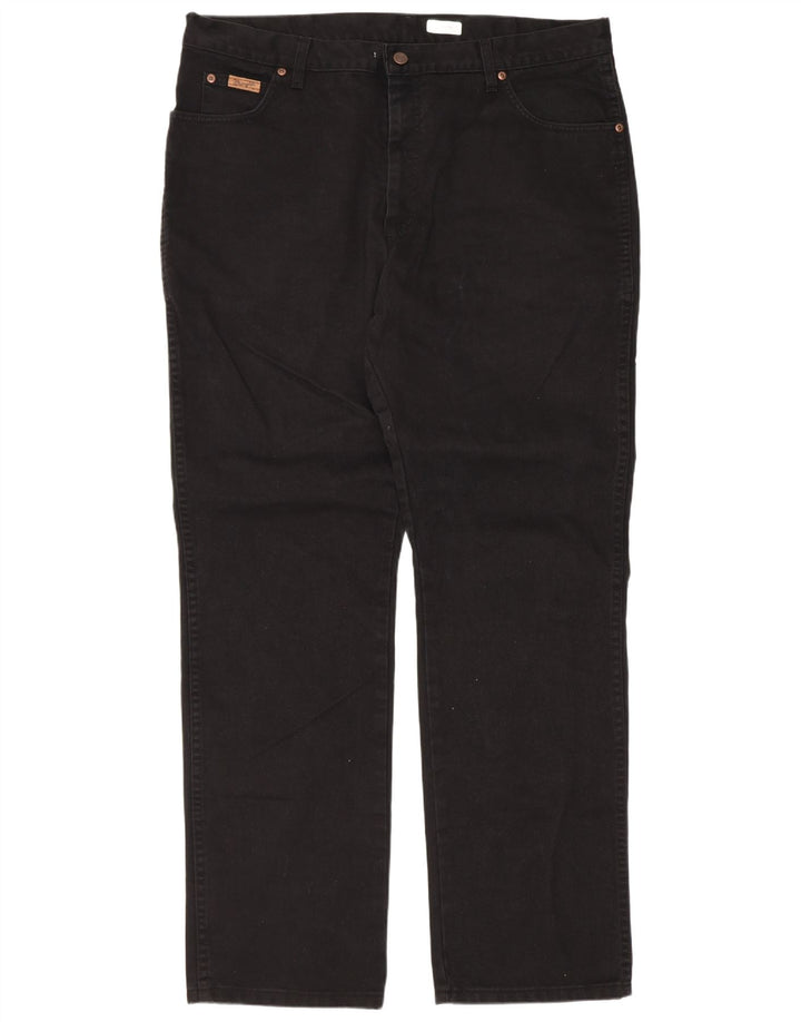 Jeans dritti da uomo Wrangler Texas W40 L34 cotone nero