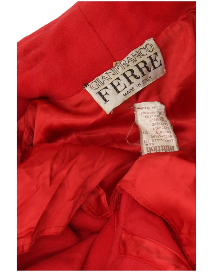 Cappotto Oversize Donna Gianfranco Ferre IT 40 Small Rosso Lana
