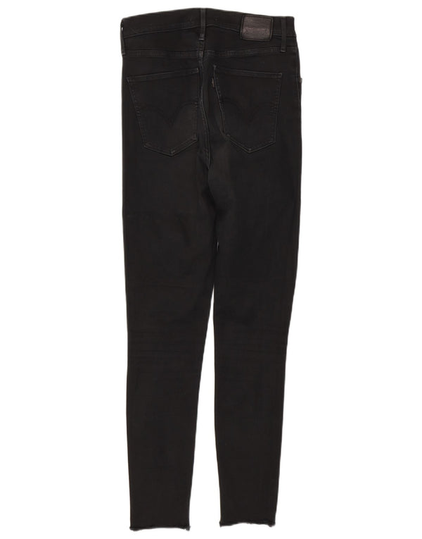 LEVI'S Jeans super skinny da donna con altezza del miglio W28 L29 cotone nero