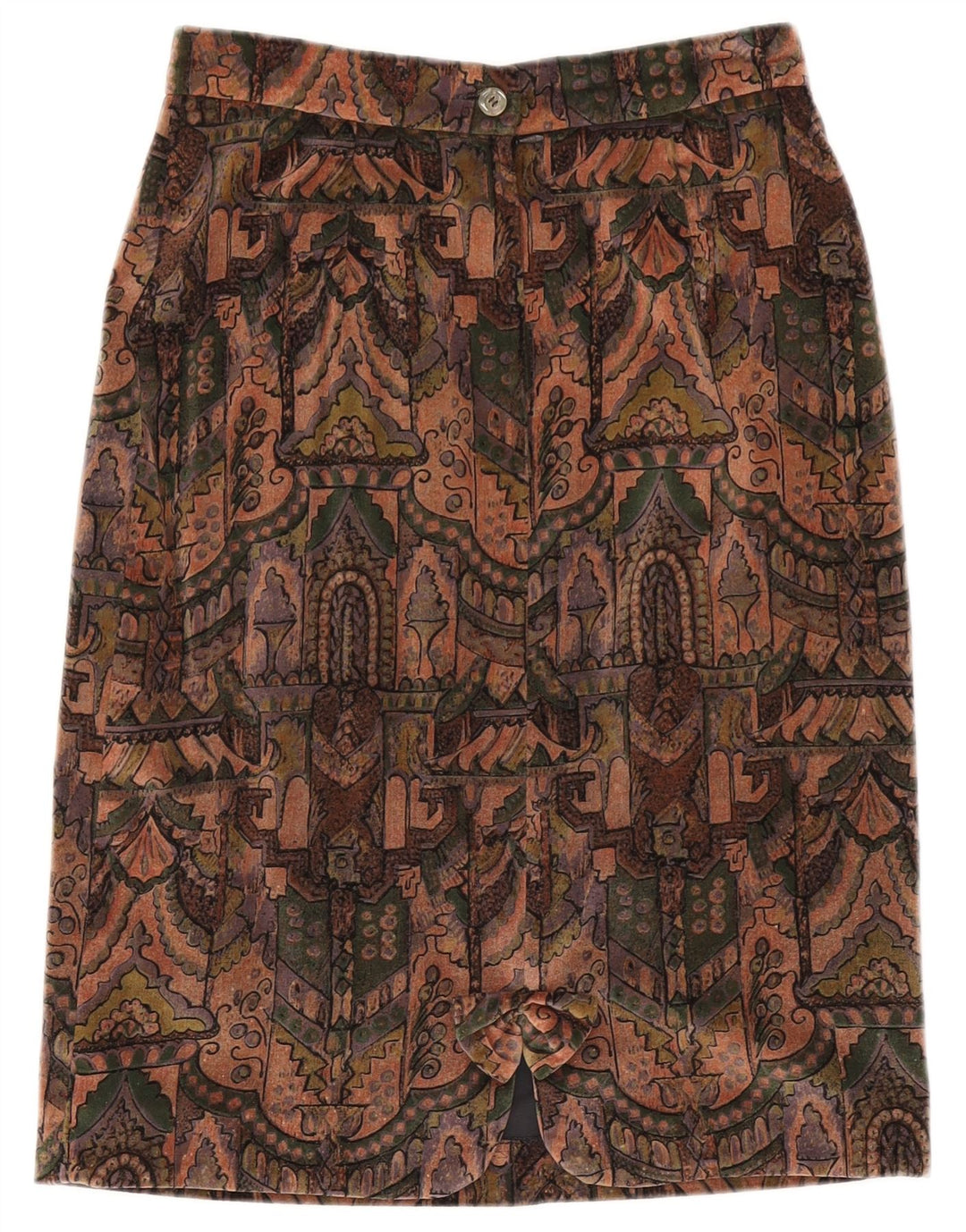 Gonna a tubino grafica vintage da donna IT 40 piccola W27 multicolore