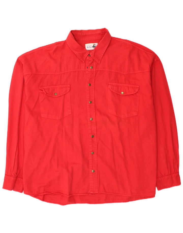 Camicia di jeans vintage da uomo 3XL rossa