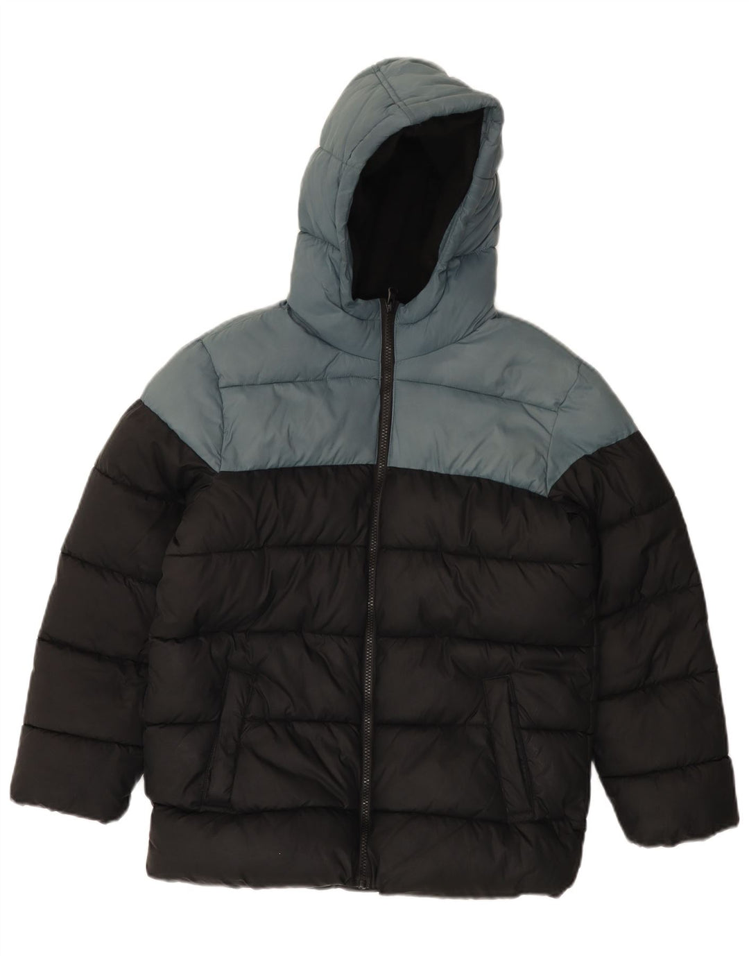 Giacca imbottita con grafica BENETTON per ragazzi 10-11 anni XL Black Colourblock