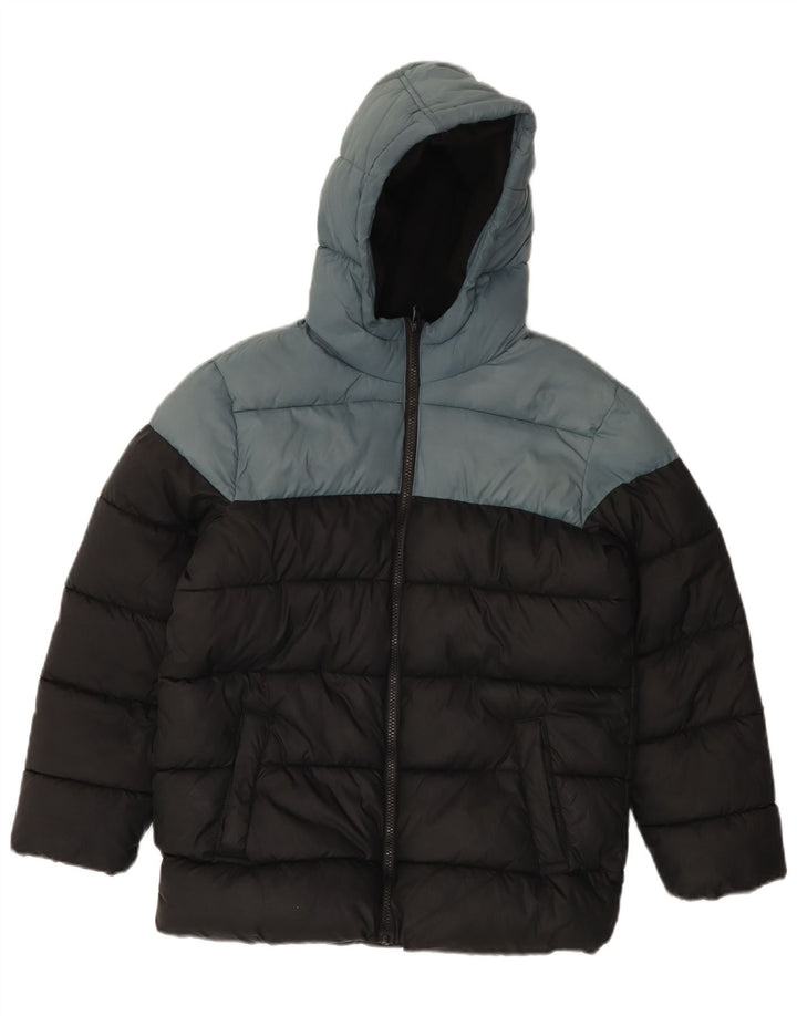 Giacca imbottita con grafica BENETTON per ragazzi 10-11 anni XL Black Colourblock