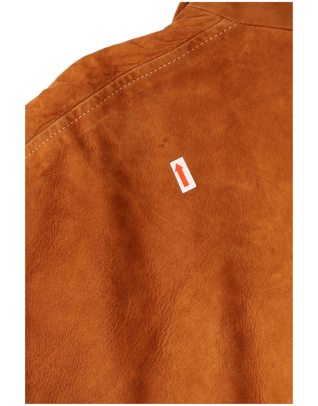 ESSEBI Giubbotto bomber in pelle scamosciata da uomo UK 40 Large in pelle marrone