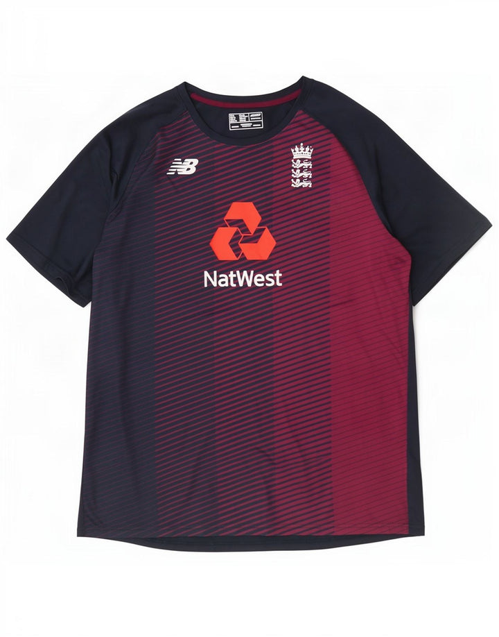 T-shirt grafica da uomo New Balance Top XL poliestere blu navy