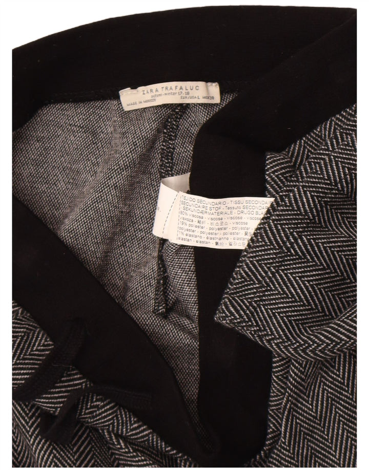 Pantaloni corti Zara Trafaluc da donna grandi W30 L23 grigi a spina di pesce