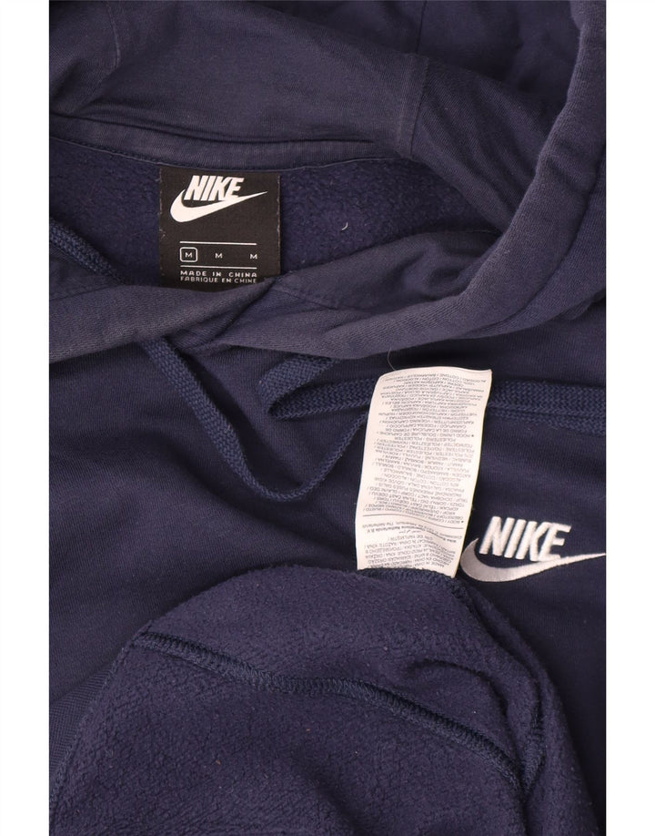 Felpa con cappuccio da uomo Nike, cotone medio blu navy