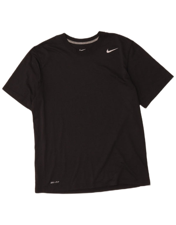 T-shirt Nike Dri Fit da uomo, top in poliestere nero medio