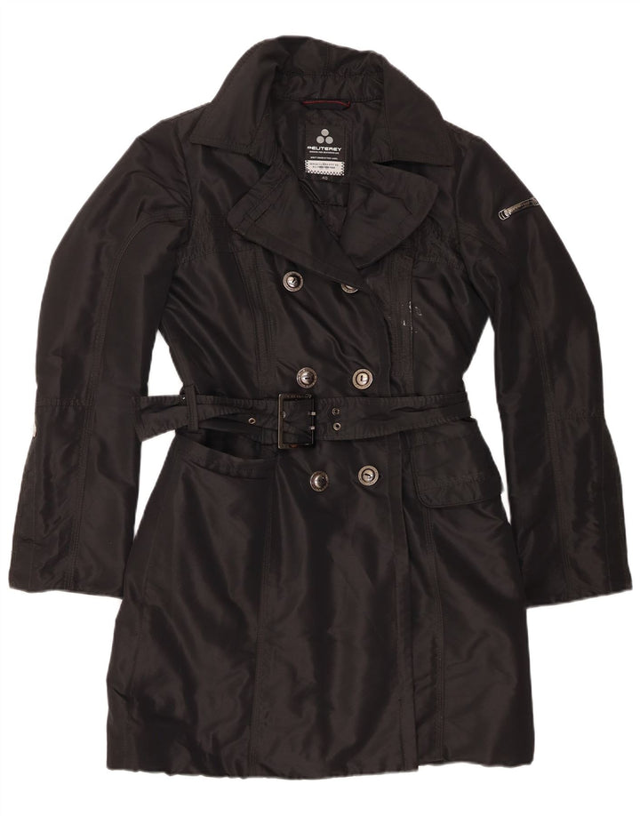 PEUTEREY Cappotto Doppiopetto Donna IT 40 Small Nero Poliestere