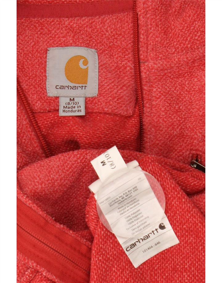 Maglione con cappuccio e zip da donna Carhartt US 8/10 Poliestere screziato rosso medio