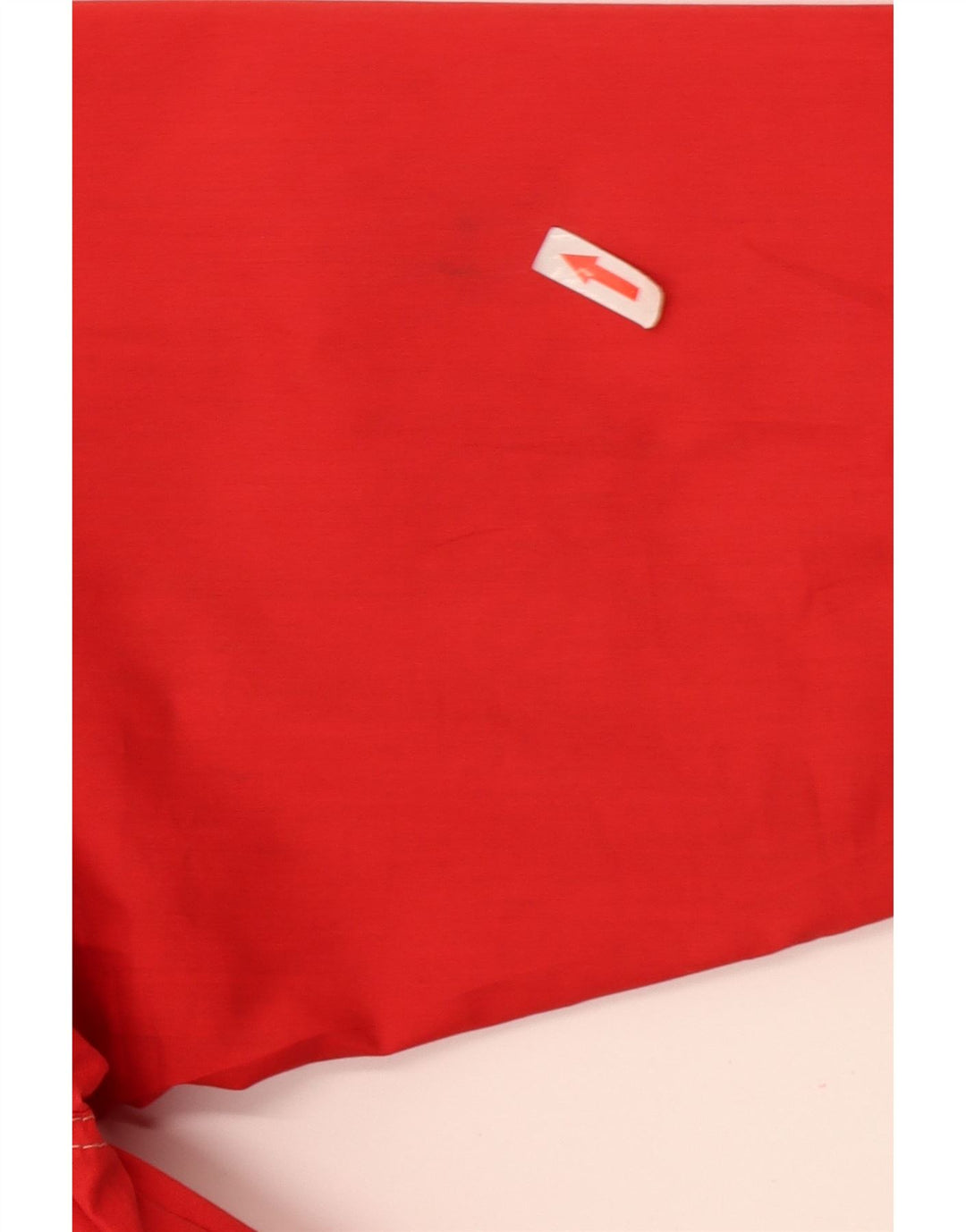 Giacca multiuso da donna vintage UK 16 grande poliestere color block rosso
