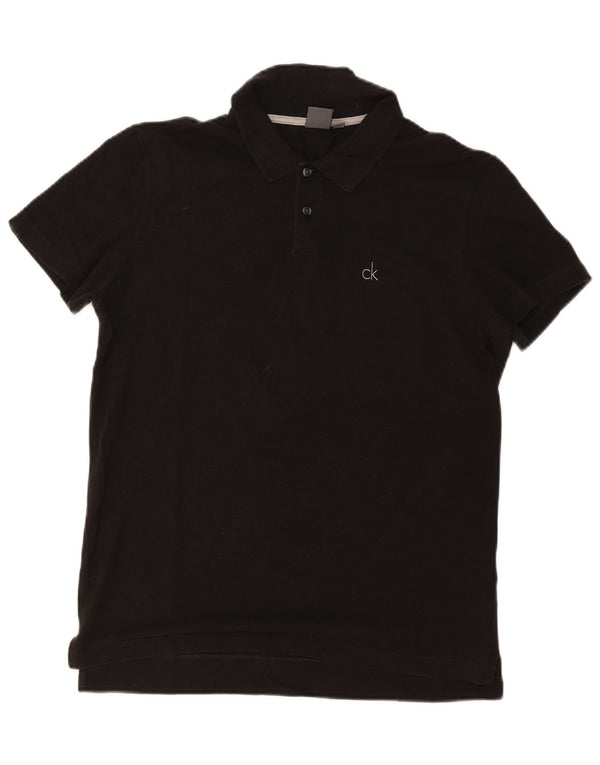 Polo da uomo Calvin Klein IT 48 cotone medio nero
