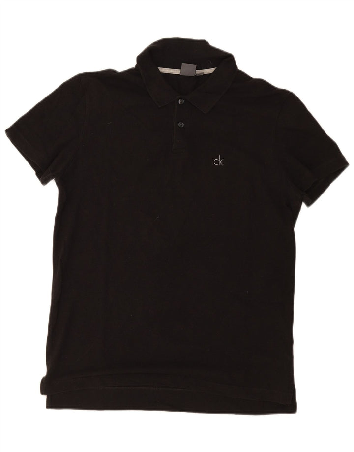 Polo da uomo Calvin Klein IT 48 cotone medio nero