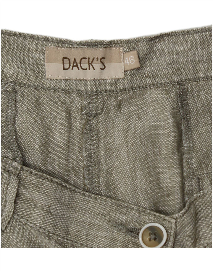 Pantaloncini chino da donna di Dack IT 46 Large W32 Lino grigio